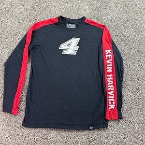 Kevin Harvick Nascar Shirt Mens Medium Black Red Long Sleeve Print #4 Chase